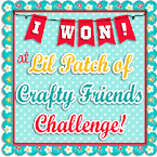 BADGE- I Won blue bg